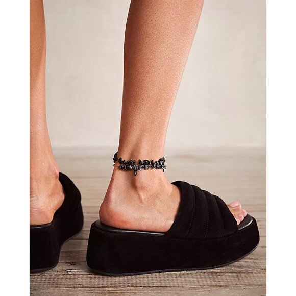 FREE PEOPLE Almost Paradise Platform Sandals / Black - Picture 3 of 12